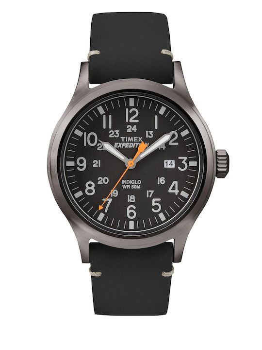 Timex Expedition Ανδρικό Ρολόι Μπαταρίας με Μαύρο Καουτσούκ Λουράκι