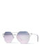 Bob Sdrunk MERCURY/103/MR Damen Sonnenbrille mit Silbernem Rahmen und Silbernem Spiegelglas