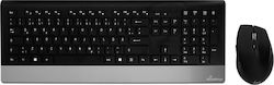 MediaRange MROS105 Fără fir Set tastatură și mouse Grecesc