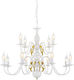 Aca Chandelier Candlestick 12xE14 White DLA120012P