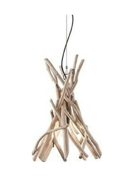 Ideal Lux Driftwood SP1 Pendant Light Single-Light for Socket E27 Brown