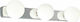 Nowodvorski Brazos III Modern Lamp Bathroom with Socket G9 Silver 40x8cm