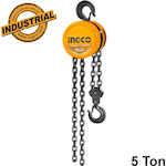 Ingco Chain Hoist HCBK0105 for Weight Load up to 5t Yellow