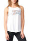 Adidas Tank Top Women's Summer Blouse Cotton Sleeveless White