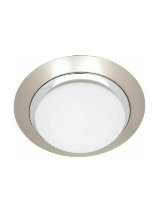 Spot Light Πλαφονιέρα Οροφής 18εκ. Ασημί με Ντουί G9