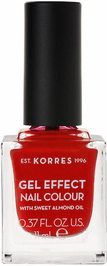 Korres Gel Effect Glossy Βερνίκι Νυχιών Μακράς Διαρκείας 53 Royal Red 11ml