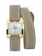 Michel Herbelin Watch with Beige Leather Strap