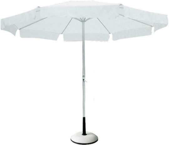 Garten- und Terrassen-Sonnenschirm Rundschreiben Aluminium Weiß Φ3xΥ2.6m