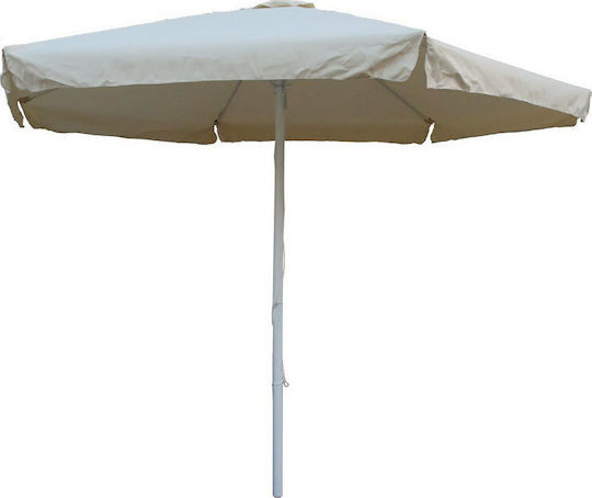 Umbrelă Profesională Rotundă Din Aluminiu Ecru Φ3m