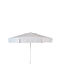 Professional Circular Aluminum Parasol White Diameter 3m