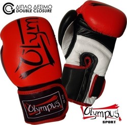 Olympus Sport Elite Leather Boxing Competition Gloves Red