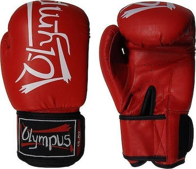 Olympus Sport Training III Synthetic Leather Boxing Competition Gloves Red