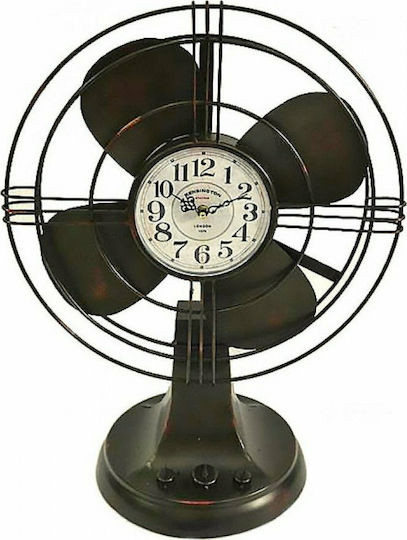 Zaros Zaros Tabletop Clock with Indicators Metal Brown CL266