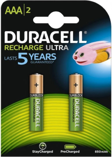 Duracell Recharge Ultra Rechargeable Battery AAA Ni-MH 850mAh 1.2V 2pcs
