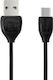 Remax Lesu RC-050a USB 2.0 Cable USB-C male - USB-A Μαύρο 1m