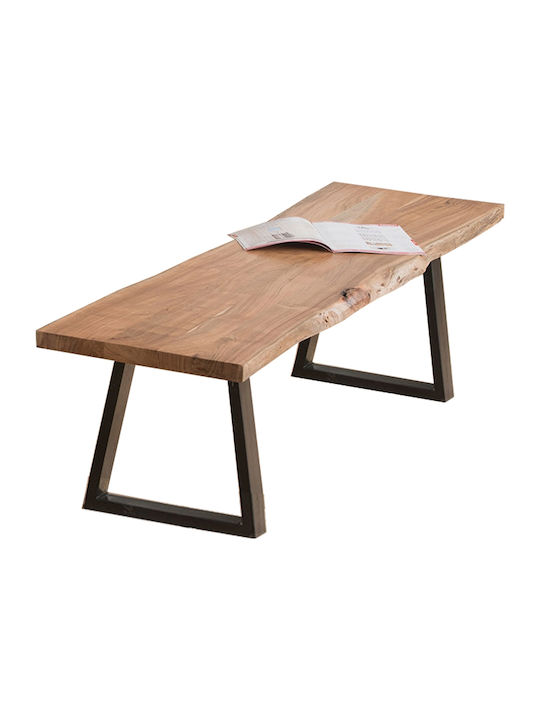 Lizard Dining Room Bench with Wooden Surface Brown 178x45x44cm