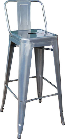 Metallischer Gartenhocker Relix Gray 10 Stück 43x43x100cm