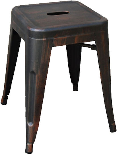 Metallisches Gartenhocker Exterieur Relix Schwarz 39x39x45cm