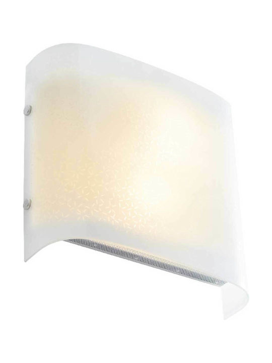 Aca Modern Wall Lamp with Socket E27 White Width 36cm