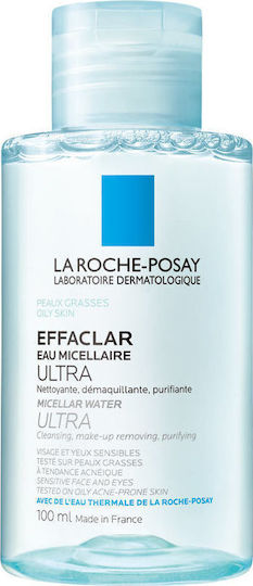La Roche Posay Effaclar Ultra Micellar Water Makeup Remover Face for Acne-Prone Skin 100ml