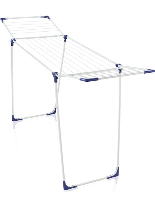 Leifheit Classic 180 Metallic Folding Floor Clothes Drying Rack with Hanging Length 18m