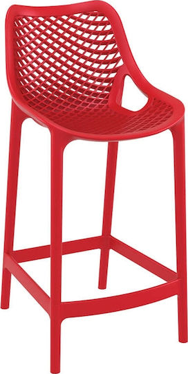 Gartenhocker für Bar Außeneinsatz aus Polypropylen Air Bar 65 Rote 44x51x95cm