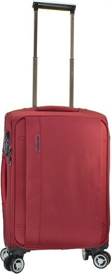 Forecast 3678 Cabin Travel Suitcase Fabric Red with 4 Wheels Height 55cm