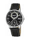 Lotus Watches Watch Chronograph Battery with Black Leather Strap 18323/3