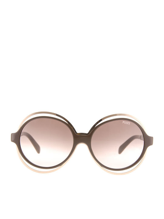 Emilio Pucci Damen Sonnenbrille mit Braun Kunststoff Gestell EP55 48F