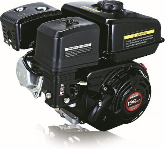 Loncin G200F Κινητήρας Βενζίνης 196cc 6hp Μέγιστων Στροφών 3600rpm Οριζόντιου Άξονα με Σπείρωμα