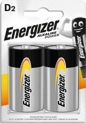 Energizer Power Αλκαλικές Μπαταρίες D 1.5V 2τμχ