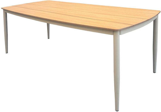 Garden & Terrace Table Polywood with Aluminum Frame Benefit 220x97x74cm E6760,1