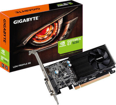 Gigabyte GeForce GT 1030 2GB GDDR5 Low Profile Κάρτα Γραφικών PCI-E x16 3.0 με HDMI