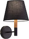 Viokef Villy Classic Lamp Wall with Socket E27 Black 26cm