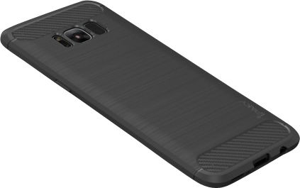 iPaky Ipaky Brushed TPU Carbon Back Cover Silicone 1.4mm Gray (Galaxy S8+)