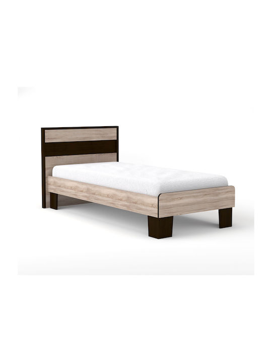 Scarlet Κρεβάτι Μονό Ξύλινο Sonoma για Στρώμα 90x200cm