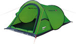 High Peak Campo Automatisch Campingzelt Pop Up Grün 3 Jahreszeiten für 2 Personen 220x120x90cm.