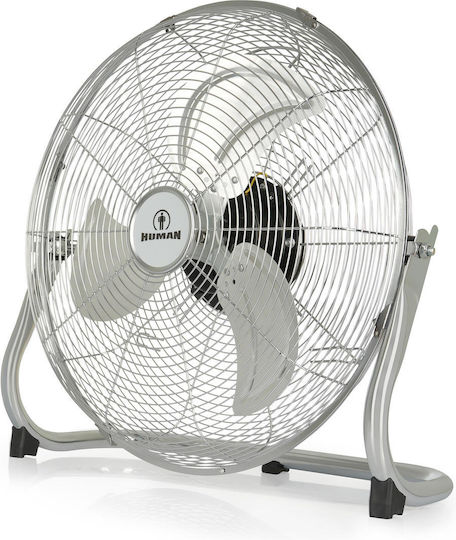 Human FE-40 Ανεμιστήρας Δαπέδου 90W Διαμέτρου 40cm Ασημί