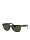Ray Ban Wayfarer Unisex Sunglasses with Brown Tartaruga Plastic Frame and Green Lens RB2140 902