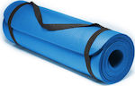 MDS 097 Στρώμα Γυμναστικής Yoga/Pilates Μπλε με Ιμάντα Μεταφοράς (180x60x1.5cm)
