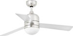 Faro Barcelona Cebu 33609 Ceiling Fan 102cm with Light and Remote Control Nickel