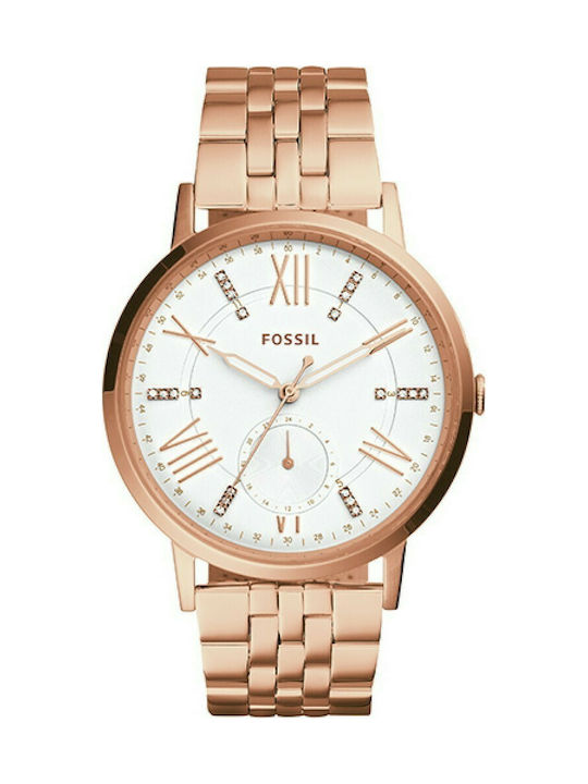 Fossil Watch with Pink Gold Metal Bracelet ES4246