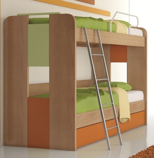 Paros 7 Pat pentru Copii Cușeta Single Multicolor pentru Saltea 90x190cm