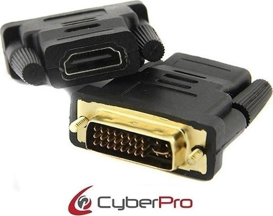 CyberPro Μετατροπέας DVI-I male σε HDMI female (CP-DH01)
