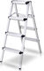 Leiter Aluminium mit 2x4 Stufen 88cm