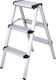 Ladder Aluminum with 2x3 Steps 66cm