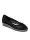 Evie Buzz Suede Γυναικείες Μπαλαρίνες σε Μαύρο Χρώμα