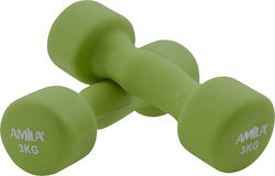 Amila Neoprene Set of Round Dumbells 2 x 3kg