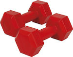 Amila Vinyl Set of Hexagon Dumbells 2 x 1kg