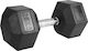 Amila Rubber Hexagon Dumbbell 1 x 25kg